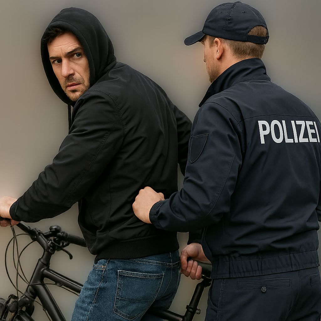 Fahrraddieb Ein Bild zum Thema Fahrraddieb im Polizei Kontext