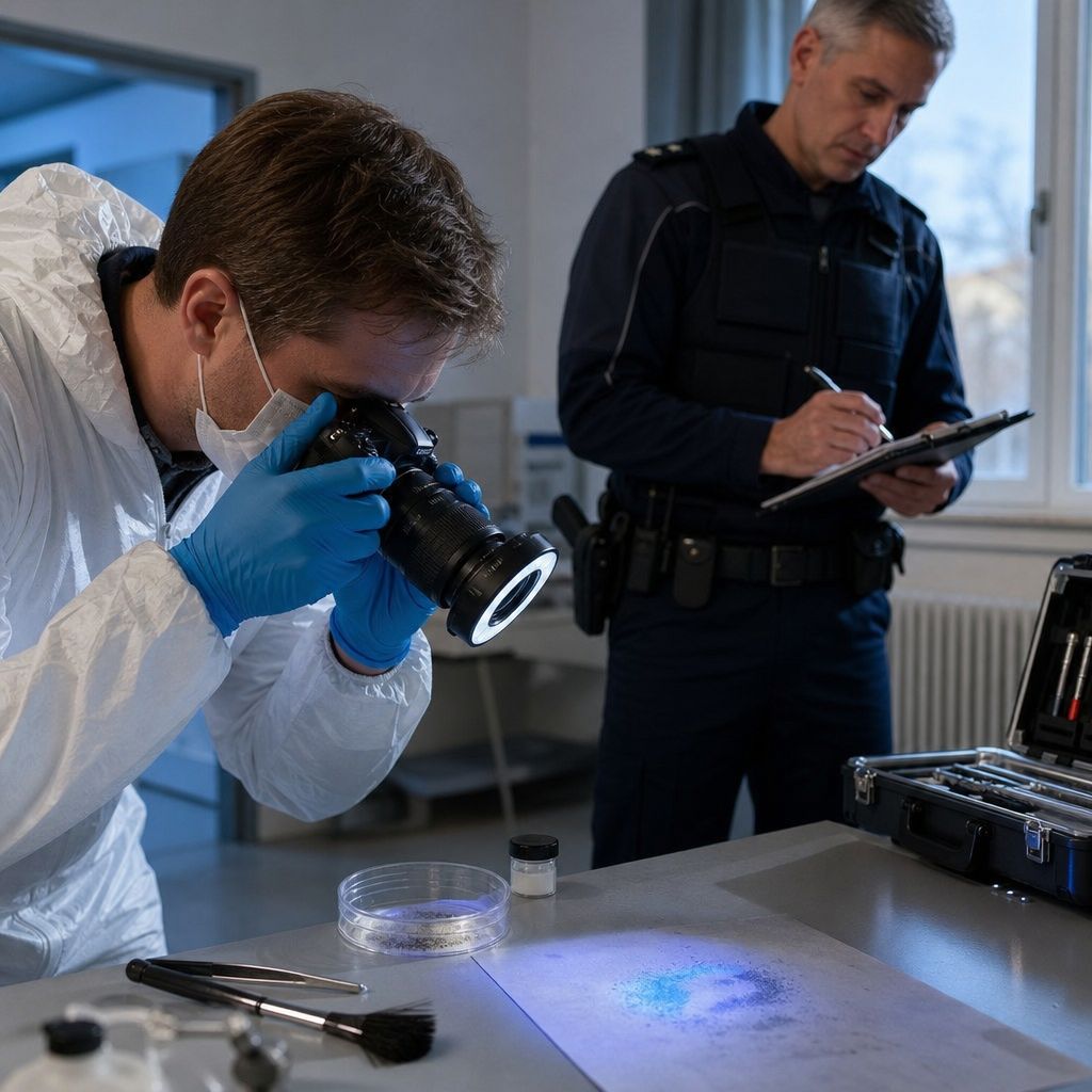 Forensische Wissenschaft Ein Bild zum Thema Forensische Wissenschaft im Polizei Kontext